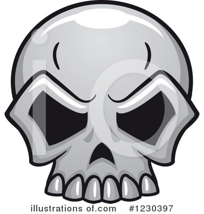 Royalty-Free (RF) Skull Clipart Illustration by Vector Tradition SM - Stock Sample #1230397