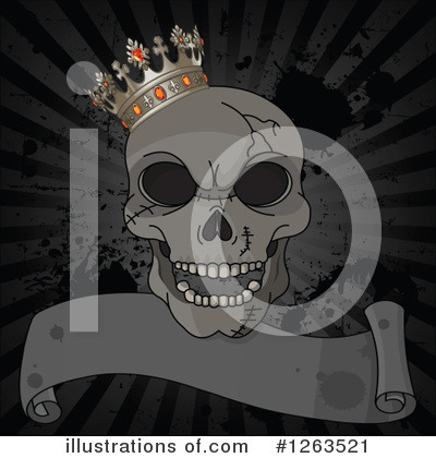 Royalty-Free (RF) Skull Clipart Illustration by Pushkin - Stock Sample #1263521