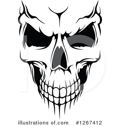 Royalty-Free (RF) Skull Clipart Illustration by Vector Tradition SM - Stock Sample #1267412