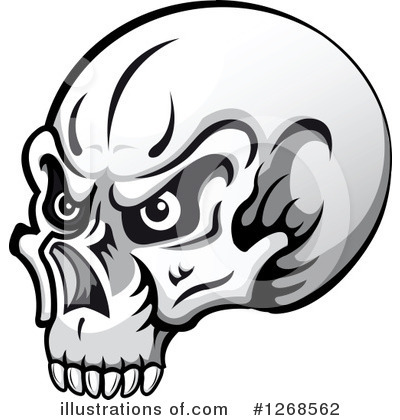 Royalty-Free (RF) Skull Clipart Illustration by Vector Tradition SM - Stock Sample #1268562