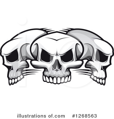 Skulls Clipart #1268563 by Vector Tradition SM