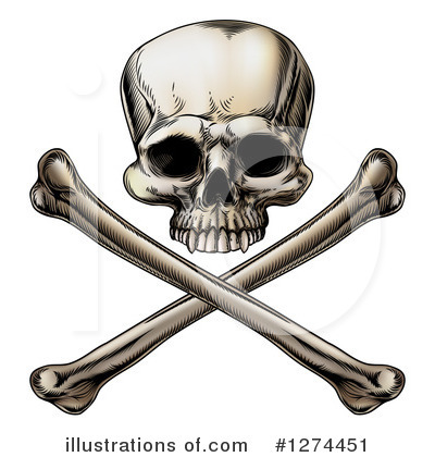 Skull And Crossbones Clipart #1274451 by AtStockIllustration