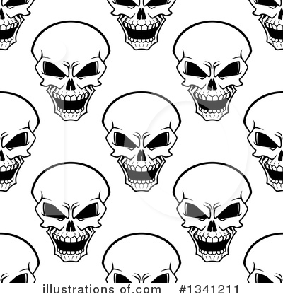 Royalty-Free (RF) Skull Clipart Illustration by Vector Tradition SM - Stock Sample #1341211