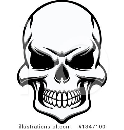Skulls Clipart #1347100 by Vector Tradition SM