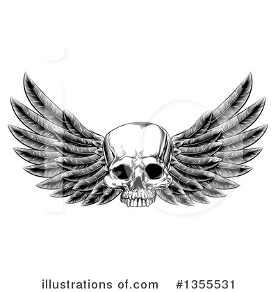 Royalty-Free (RF) Skull Clipart Illustration by AtStockIllustration - Stock Sample #1355531