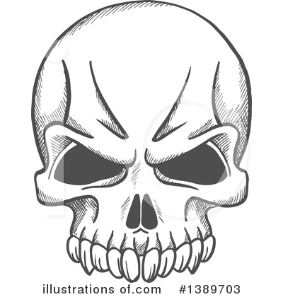 Royalty-Free (RF) Skull Clipart Illustration by Vector Tradition SM - Stock Sample #1389703