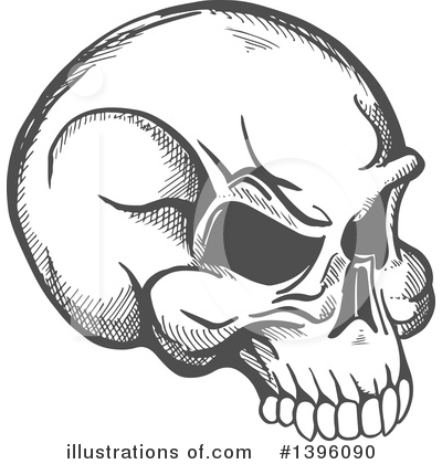 Royalty-Free (RF) Skull Clipart Illustration by Vector Tradition SM - Stock Sample #1396090