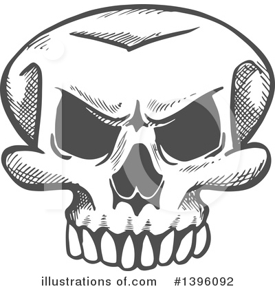 Royalty-Free (RF) Skull Clipart Illustration by Vector Tradition SM - Stock Sample #1396092