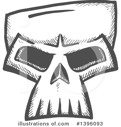 Royalty-Free (RF) Skull Clipart Illustration by Vector Tradition SM - Stock Sample #1396093