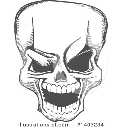 Royalty-Free (RF) Skull Clipart Illustration by Vector Tradition SM - Stock Sample #1403234