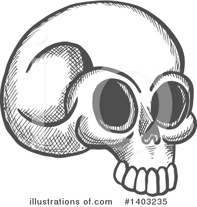 Royalty-Free (RF) Skull Clipart Illustration by Vector Tradition SM - Stock Sample #1403235