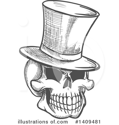 Royalty-Free (RF) Skull Clipart Illustration by Vector Tradition SM - Stock Sample #1409481