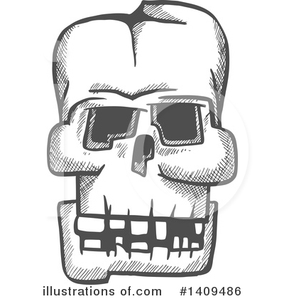 Royalty-Free (RF) Skull Clipart Illustration by Vector Tradition SM - Stock Sample #1409486