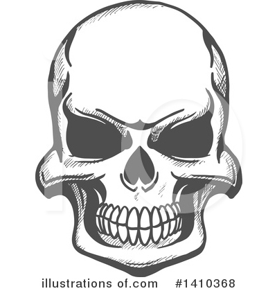 Royalty-Free (RF) Skull Clipart Illustration by Vector Tradition SM - Stock Sample #1410368