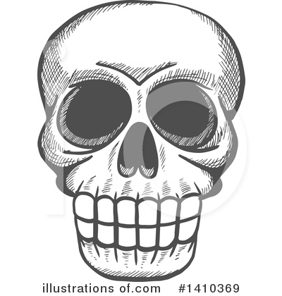 Royalty-Free (RF) Skull Clipart Illustration by Vector Tradition SM - Stock Sample #1410369