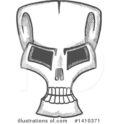 Royalty-Free (RF) Skull Clipart Illustration by Vector Tradition SM - Stock Sample #1410371