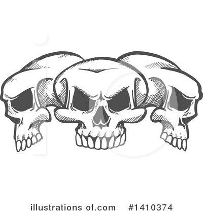 Royalty-Free (RF) Skull Clipart Illustration by Vector Tradition SM - Stock Sample #1410374
