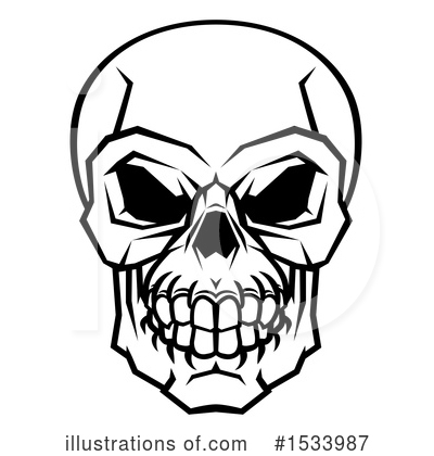 Skull Clipart #1533987 by AtStockIllustration