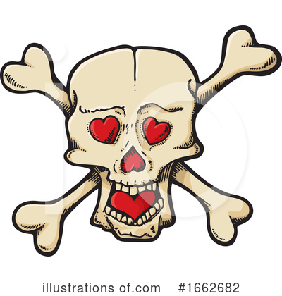 Royalty-Free (RF) Skull Clipart Illustration by Any Vector - Stock Sample #1662682