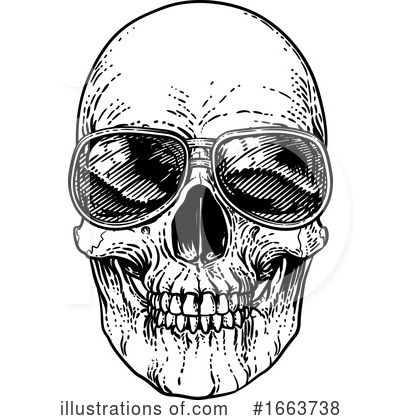 Royalty-Free (RF) Skull Clipart Illustration by AtStockIllustration - Stock Sample #1663738