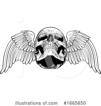 Royalty-Free (RF) Skull Clipart Illustration by AtStockIllustration - Stock Sample #1665650