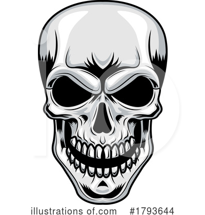 Royalty-Free (RF) Skull Clipart Illustration by Hit Toon - Stock Sample #1793644