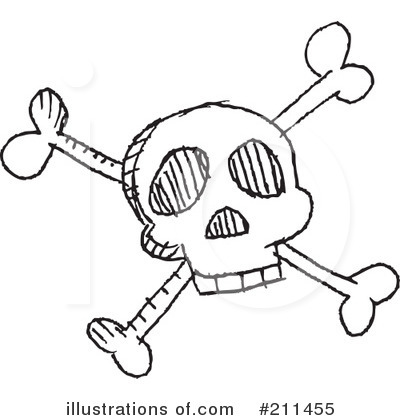 Royalty-Free (RF) Skull Clipart Illustration by yayayoyo - Stock Sample #211455