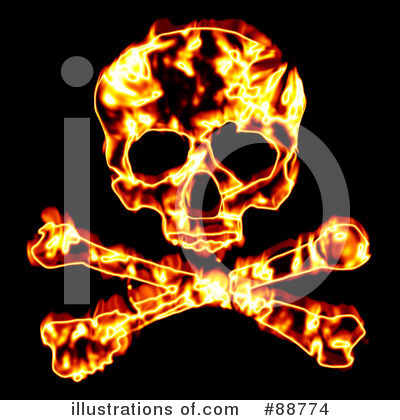 Royalty-Free (RF) Skull Clipart Illustration by Arena Creative - Stock Sample #88774