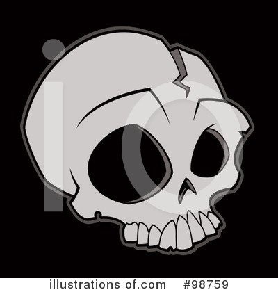 Royalty-Free (RF) Skull Clipart Illustration by John Schwegel - Stock Sample #98759