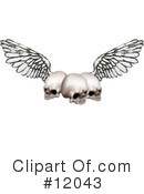 Skulls Clipart #12043 by AtStockIllustration