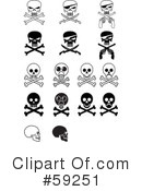 Skulls Clipart #59251 by J Whitt