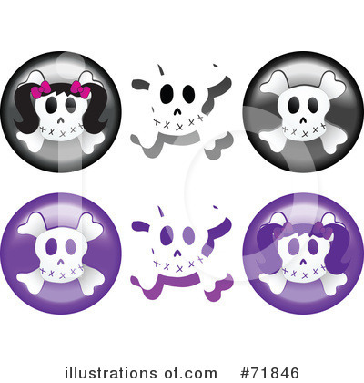 Royalty-Free (RF) Skulls Clipart Illustration by inkgraphics - Stock Sample #71846