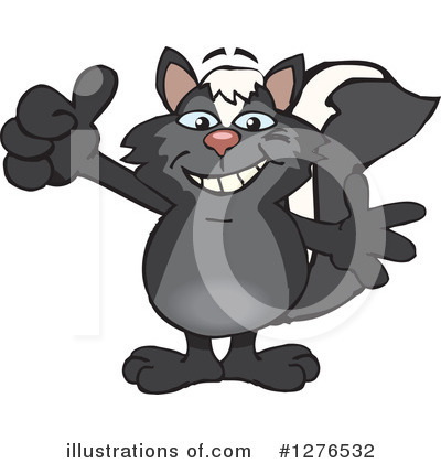 Royalty-Free (RF) Skunk Clipart Illustration by Dennis Holmes Designs - Stock Sample #1276532