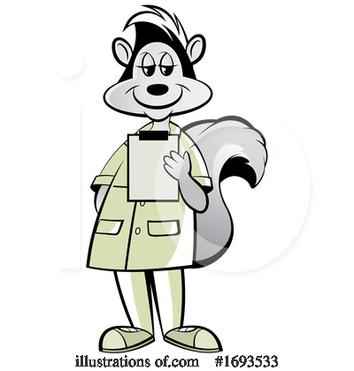 Skunk Clipart #1693533 by Lal Perera