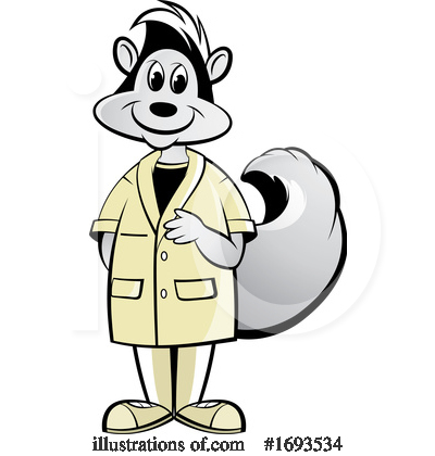 Skunk Clipart #1693534 by Lal Perera