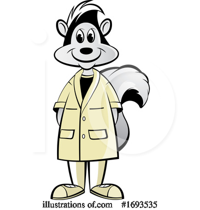Skunk Clipart #1693535 by Lal Perera