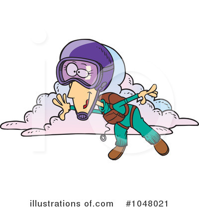 Royalty-Free (RF) Skydiving Clipart Illustration by toonaday - Stock Sample #1048021