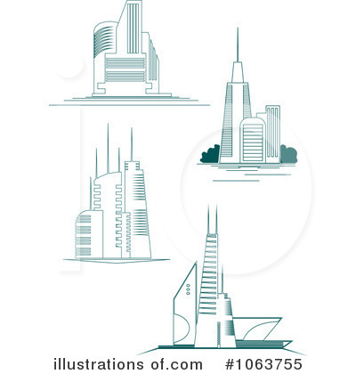 Royalty-Free (RF) Skyscraper Clipart Illustration by Vector Tradition SM - Stock Sample #1063755