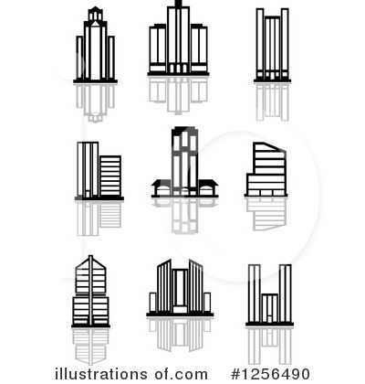 Royalty-Free (RF) Skyscraper Clipart Illustration by Vector Tradition SM - Stock Sample #1256490