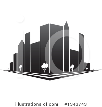 Royalty-Free (RF) Skyscraper Clipart Illustration by ColorMagic - Stock Sample #1343743