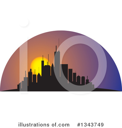 Royalty-Free (RF) Skyscraper Clipart Illustration by ColorMagic - Stock Sample #1343749