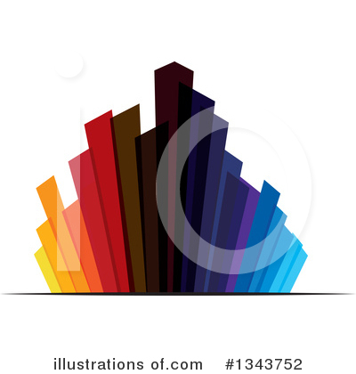 Royalty-Free (RF) Skyscraper Clipart Illustration by ColorMagic - Stock Sample #1343752