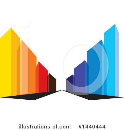 Royalty-Free (RF) Skyscraper Clipart Illustration by ColorMagic - Stock Sample #1440444