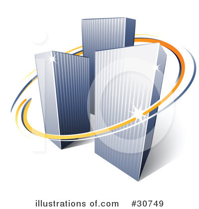 Royalty-Free (RF) Skyscrapers Clipart Illustration by beboy - Stock Sample #30749