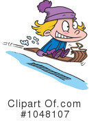 Sledding Clipart #1048107 by toonaday