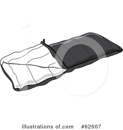 Royalty-Free (RF) Sleeping Bag Clipart Illustration by Pams Clipart - Stock Sample #62607