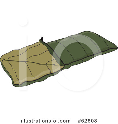 Royalty-Free (RF) Sleeping Bag Clipart Illustration by Pams Clipart - Stock Sample #62608