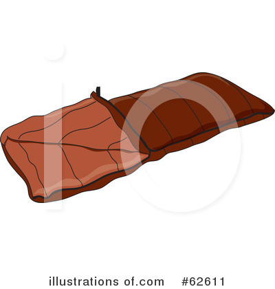 Royalty-Free (RF) Sleeping Bag Clipart Illustration by Pams Clipart - Stock Sample #62611