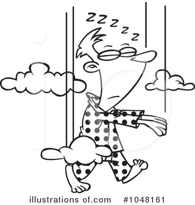 Royalty-Free (RF) Sleeping Clipart Illustration by toonaday - Stock Sample #1048161