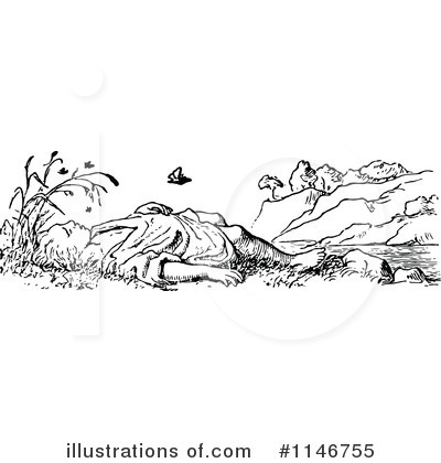 Royalty-Free (RF) Sleeping Clipart Illustration by Prawny Vintage - Stock Sample #1146755
